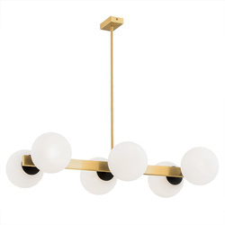 Argon żyrandol / lampa wisząca Freemont 6xE27 mosiężna 2549