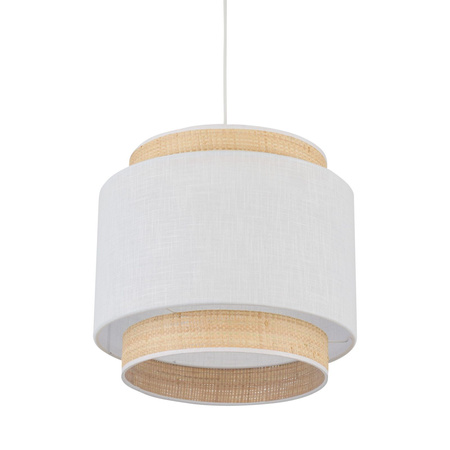 TK Lighting lampa wisząca Boho E27 biało/naturalna 5653