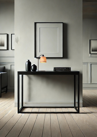 Luces Exclusivas lampka biurkowa Talitas E27 1x12W IP20 wys. 41 cm czarno/naturalna LE44512