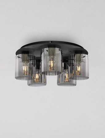 Luces Exclusivas lampa sufitowa LED Oran E27 5x12W IP20 czarna LE44247