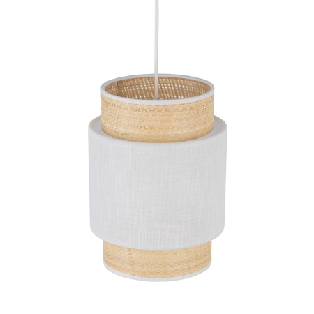 TK Lighting lampa wisząca Boho E27 biało/naturalna 5652