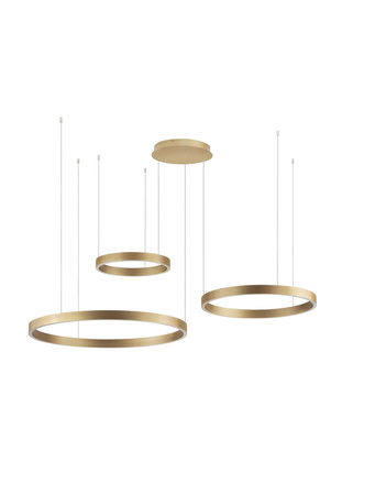 Luces Exclusivas lampa wisząca LED Bari ściemnialna Ø 40-60-80 cm 180W 8891lm 3000K IP20 złota LE44315