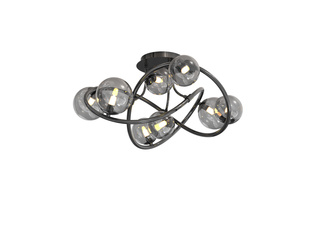 Aviano Lighting lampa sufitowa LED Nancy G9 8x3,5W 3120lm 3000K żarówki w zestawie czarny chrom 9014-805