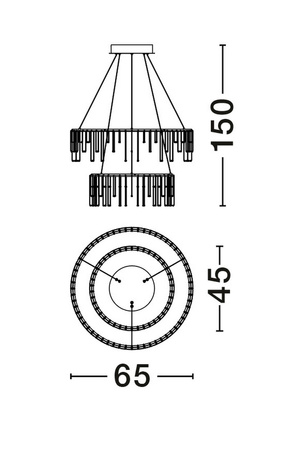 Luces Exclusivas lampa wisząca LED Huaraz ściemnialna Ø 65 cm 41W 3317lm 3000K IP20 czarna LE44444