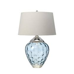 Quintiesse lampka biurkowa Samara 2xE27 + GU10 szaro/niebieska Ø45,7cm QN-SAMARA-TL-BLU