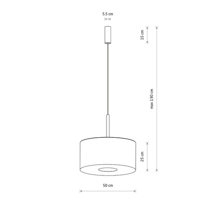 Nowodvorski lampa wisząca Amarela M E27 1x25W czarno/brązowa 11659