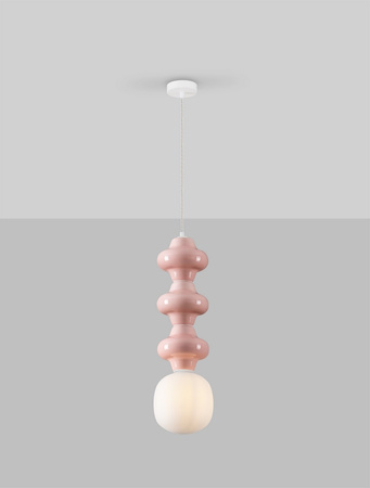 Luces Exclusivas lampa wisząca LED Vilrosa Ø 18 cm E14 1x5W IP20 różowa LE44568