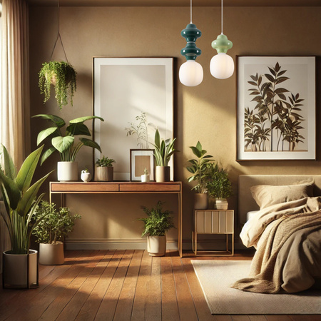 Luces Exclusivas lampa wisząca LED Vilrosa Ø 18 cm E14 1x5W IP20 jasnozielona LE44555