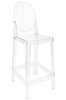 King Home Krzesło barowe VICTORIA 75 cm transparentne KH010100215