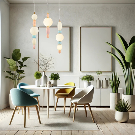 Luces Exclusivas lampa wisząca LED Joaquin Ø 20 cm 23W 1423lm 3000K IP20 złoto/wielokolorowa LE44547