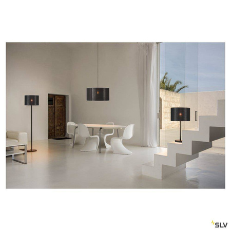 SLV lampa podłogowa Fenda E27 czarna bez klosza 145cm 155790