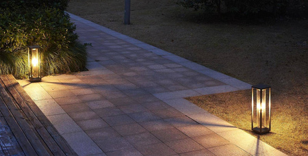 Su-ma lampa stojąca zewnętrzna Porto E27 czarna 50cm IP65 M1932-500