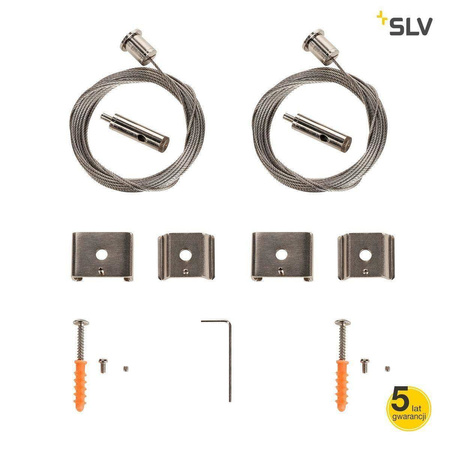 SLV zawiesie do szyny 3F Eutrac podwójne 5m nikiel 1002845