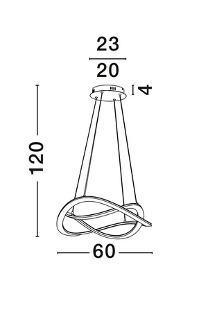 Luces Exclusivas lampa wisząca LED Jauja ściemnialna 87W 3141lm 3000K IP20 złota LE44328