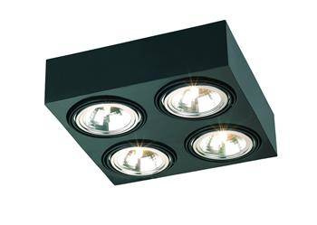Argon plafon techniczny Rodos 4xG9 czarny 1553