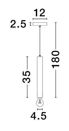 Luces Exclusivas lampa wisząca LED Bajan Ø 4,5 cm E27 1x12W IP20 wys. klosza 35 cm złota LE43381