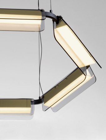 Luces Exclusivas lampa wisząca LED Roca ściemnialna Ø 72 cm 39W 4822lm 3000K IP20 czarno/złota LE44229