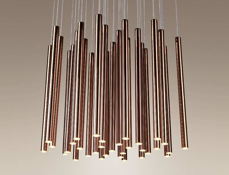 Maxlight lampa wisząca LED Organic I 33x1W + 4x3W 2200lm 3000K ściemnialna miedź Ø62cm P0174D