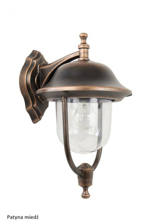 Su-ma kinkiet zewnętrzny Prince E27 czarny/patyna IP43 K 3012/1/O