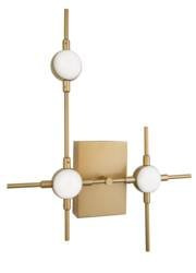 Luces Exclusivas kinkiet LED Azul 3x(2,4W 168lm 3000K) 7,2W 504lm złoty LE41328