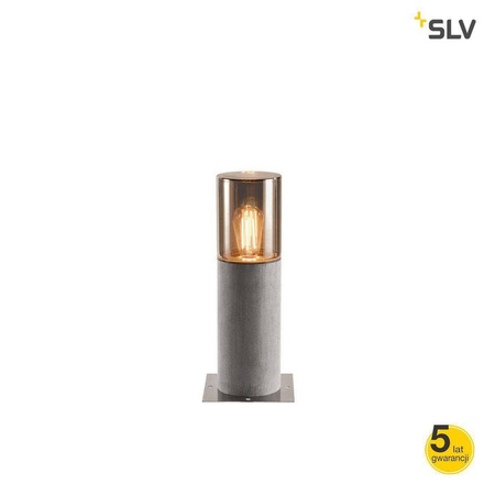 SLV lampa stojąca zewnętrzna Lisenne Pole 40 E27 szara 40cm IP54 1000665