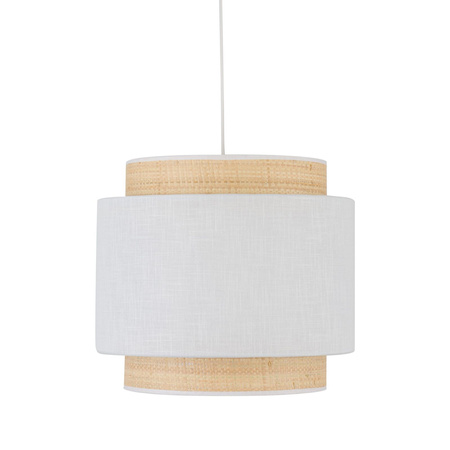 TK Lighting lampa wisząca Boho E27 biało/naturalna 5653