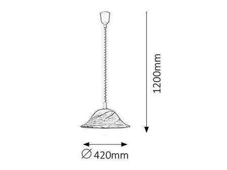 Rabalux lampa wisząca Alabastro E27 alabastrowa 3954