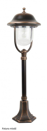 Su-ma lampa stojąca zewnętrzna Prince E27 czarna/patyna 87cm IP43 K 5002/3/O