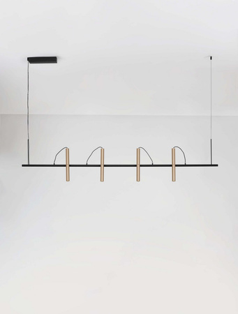 Luces Exclusivas lampa wisząca LED Yaguaru ściemnialna 22W 1112lm 3000K IP20 czarno/złota LE44647