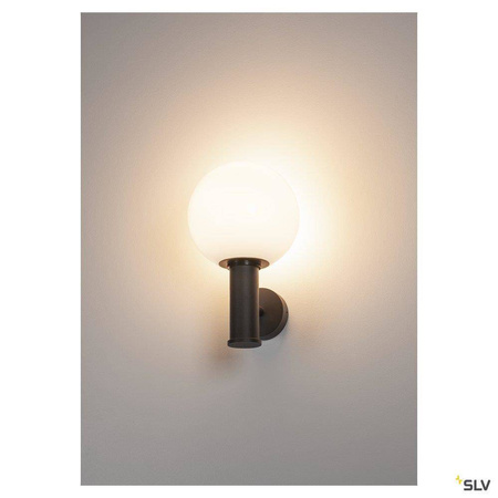 SLV kinkiet zewnętrzny Gloo Pure Wall E27 antracytowy IP44 1002002