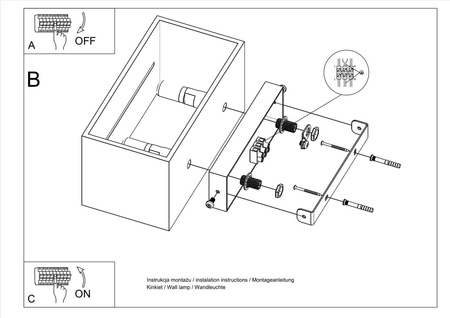 Sollux kinkiet Lobo maxi 2xG9 czarny SL.0530
