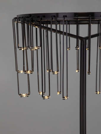 Luces Exclusivas lampa stołowa LED Huaraz ściemnialna Ø 40 cm 14W 953lm 3000K IP20 wys. 46 cm czarna LE44716