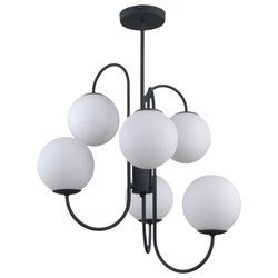 Italux żyrandol / plafon Gela 6xG9 czarny PND-5500-6-BK