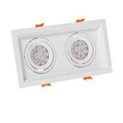 Spectrum oprawa sufitowa Mdd Mini Due 2xGU10 biała wpuszczana SLIP002006