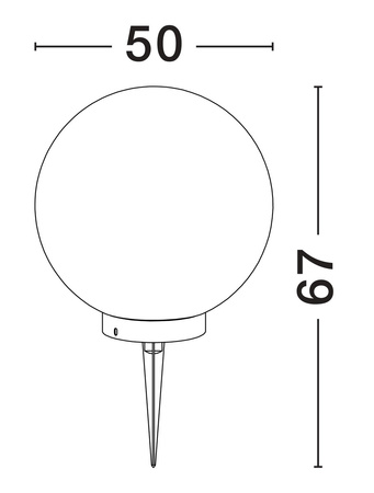 Luces Exclusivas lampa stojąca zewnętrzna LED Celendin wbijana w ziemię Ø 50 cm E27 1x12W IP65 wys. 50 cm biała LE73752
