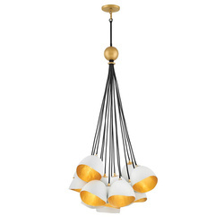 Quintiesse lampa wisząca Nula 15xE14 biało/złota QN-NULA-15P