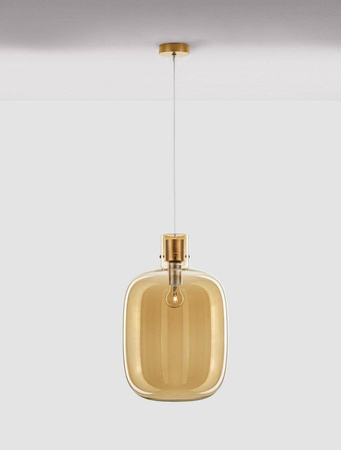 Luces Exclusivas lampa wisząca Padre Ε27 złoto/bursztynowa LE42637
