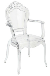 King Home Krzesło KING ARM transparentne - poliwęglan 777-APC