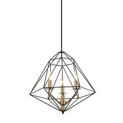 Italux żyrandol / lampa wisząca Maresmo 3xE14 czarno/złota PEN-6369-3-BKBR
