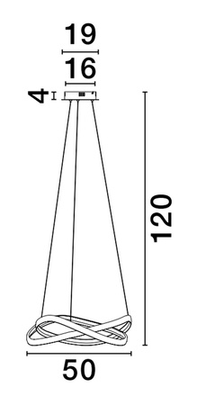 Luces Exclusivas lampa wisząca LED Acapa ściemnialna 40W 2033lm 2700-3500-5000K IP20 czarno/złota LE43553
