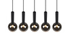 Trio lampa wisząca Clayton 5xE27 czarna 310300532
