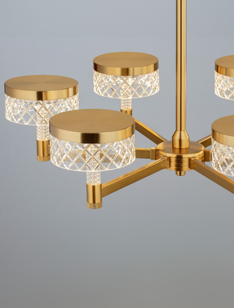 Luces Exclusivas lampa wisząca LED Mineros Ø 70,7 cm 38W 2399lm 3000K IP20 złota LE44585