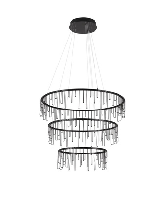 Luces Exclusivas lampa wisząca LED Huaraz ściemnialna Ø 80 cm 72W 6028lm 3000K IP20 czarna LE44445