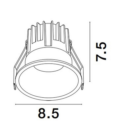 Luces Exclusivas oprawa sufitowa wpuszczana LED Aramiel Ø 8,5 cm 13W 1138lm 2700K IP20 biała LE65103