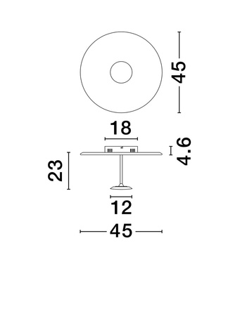 Luces Exclusivas lampa sufitowa LED Colchani ściemnialna Ø 45 cm 15W 984lm 3000K IP20 biała LE44667