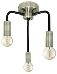 Candellux plafon Saga 3xE14 czarny/patyna 33-01320