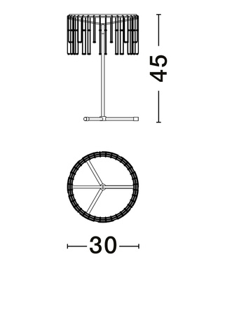 Luces Exclusivas lampa stołowa LED Huaraz ściemnialna Ø 40 cm 14W 953lm 3000K IP20 wys. 46 cm czarna LE44716