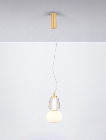 Luces Exclusivas lampa wisząca LED Arroyos ściemnialna Ø 17 cm 18W 2335lm 3000K IP20 złota LE44494