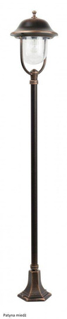 Su-ma lampa stojąca zewnętrzna Prince E27 czarna/patyna 167cm IP43 K 5002/1/O
