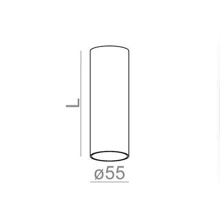 AQForm plafon techniczny Pet GU10 czarny 42311-0000-U8-PH-12